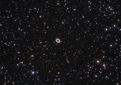 Nébuleuse planétaire dans la Lyre. C8 à F6.3, 30x300sec DFO 