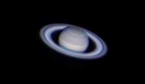 Saturne à 18° de hauteur, C8 à F10, LRVB (filtres astronomiks). Betatest de la QHY5III290M.
