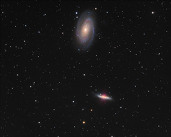 Galaxie M81 et M82, LRVB, Atik460ex-80ED, 20x300s L bin1, 10x150 RVB bin2, flat offset.